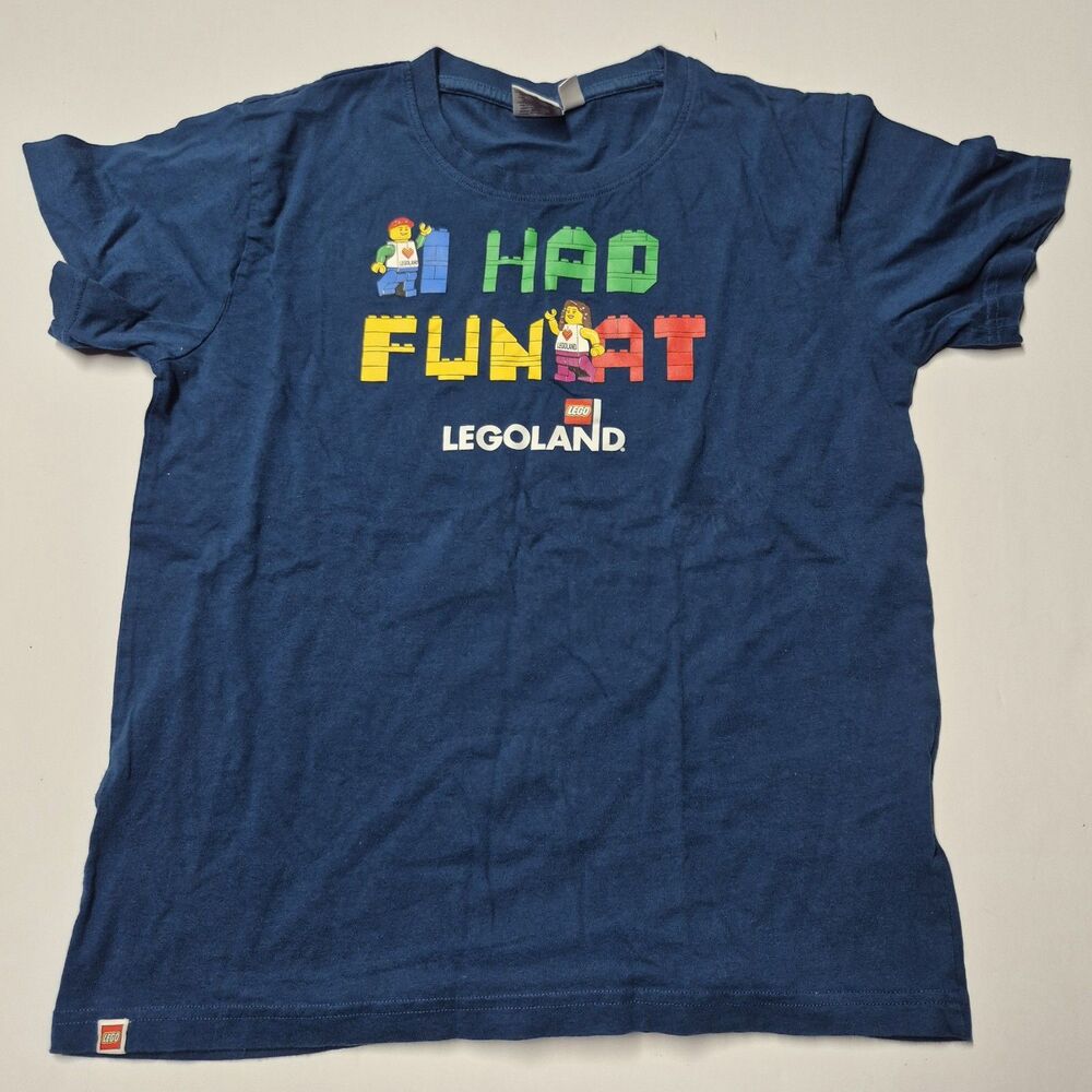 LEGOLAND Graphic Shirt Navy Blue Youth XL I Had Fun At Legoland Minifigure Tee